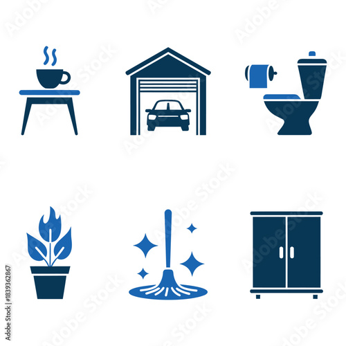 Daily living and home service icons Vector