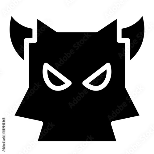 Mask outline glyph style icon vector design illustrator