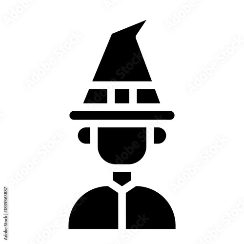 Sorcery  outline glyph style icon vector design illustrator