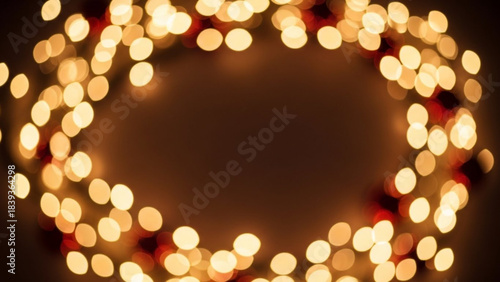 Illuminated Celebration: A mesmerizing display of radiant bokeh lights casts a warm glow, evoking the enchanting spirit of festivities and joyous celebrations.