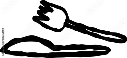 Hand Drawn Fork and Knife