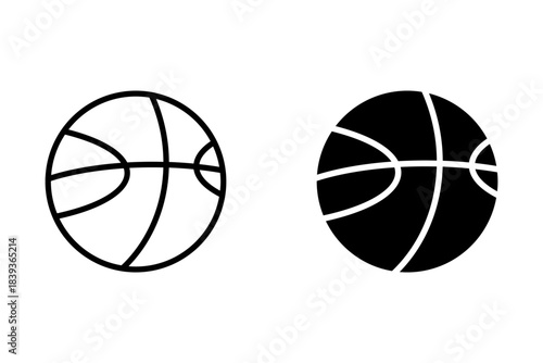 basketball icon set. Perfect for sports themed, logos, and graphic design projects. Simple, yet recognizable design