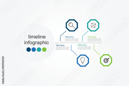 Art & IlluVector infographic label design with circle infographic template design and 4 options or steps.stration