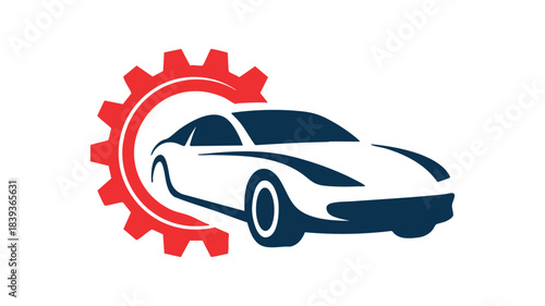 Automotive service car gear logo symbol icon Vector