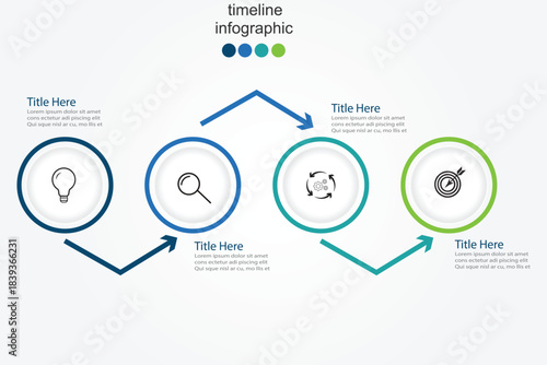 Art & IlluVector infographic label design with circle infographic template design and 4 options or steps.stration
