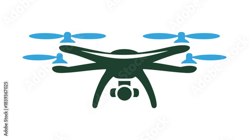 Modern drone technology icon graphic