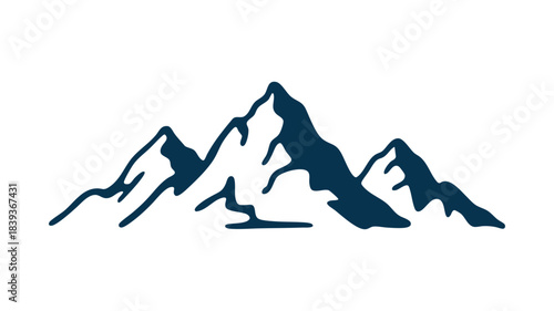 Mountain range landscape illustration