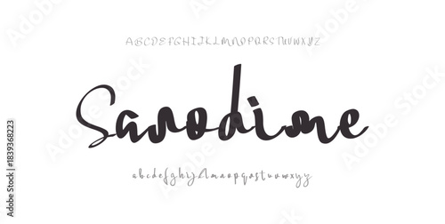 A soft, modern brush-style script font with smooth texture and a friendly handwritten vibe.