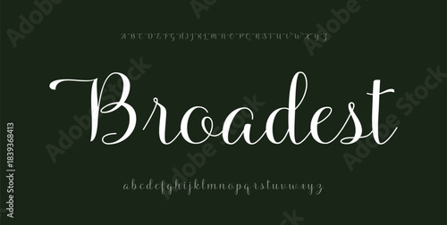 A bold handwritten script with wide, expressive strokes that create a strong modern impression.