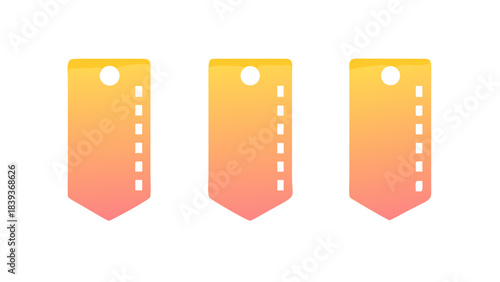 Set of vector tags or labels. Vector illustration .vector icon