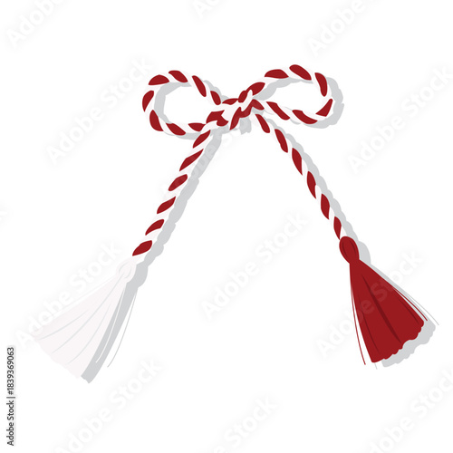 Single isolated Martisor bow