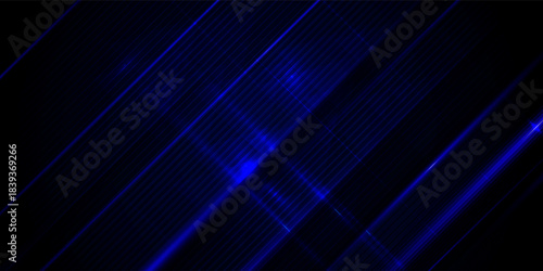 Dark blue dynamic abstract vector background with straight shadow lines. Modern creative halftone premium gradient. 3d cover of business design. Eps10 vector