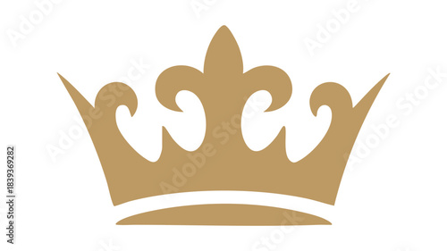 Golden royal crown symbol icon vector