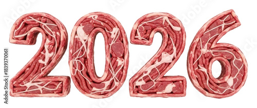 Beef trends for 2026 insights into meat industry developments isolated on transparent background