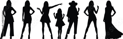 massive collection of diverse people, crowds, children, readers, individual fashion models, plus a comprehensive set of various shoes and boots, isolated on white