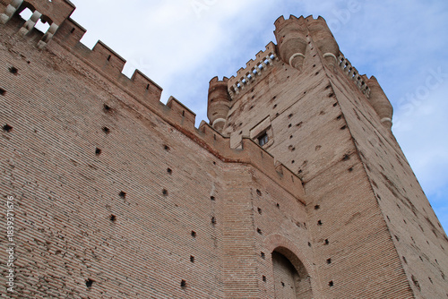 medieval castle (la mota castle) in medina del campo in spain 