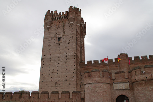 medieval castle (la mota castle) in medina del campo in spain 