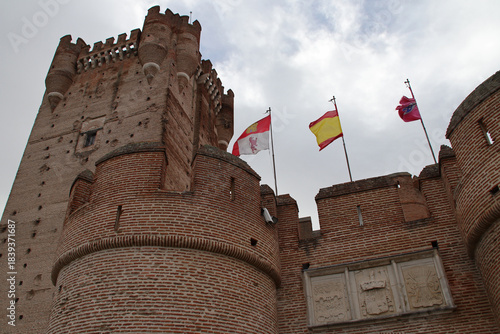 medieval castle (la mota castle) in medina del campo in spain 