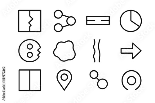 Thought Dissonance Icons. Thought Dissonance Models linear set: conflicting-view tile, tension cue node, belief-gap bar, mismatch ring, contradictory idea dot, discomfort patch,