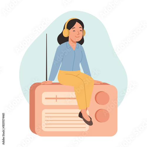 World Radio Day Broadcasting and Communication Illustration