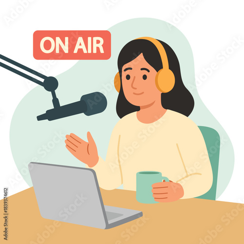 World Radio Day Broadcasting and Communication Illustration