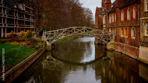 Photography Mathematical Bridge crossing River Cam at Queens' College Cambridge