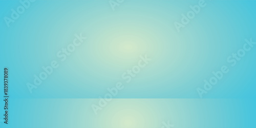 Calm Blue Gradient Sunrise Over Horizon With Soft Glow And Water Reflection