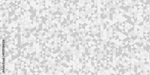 Modern low polygon abstract paper design. white and gray pattern square background. Geometric print composed of triangles. white triangle tiles pattern mosaic wallpaper background.