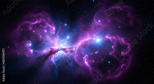 The cosmic symphony a breathtaking space scene with nebula and stars