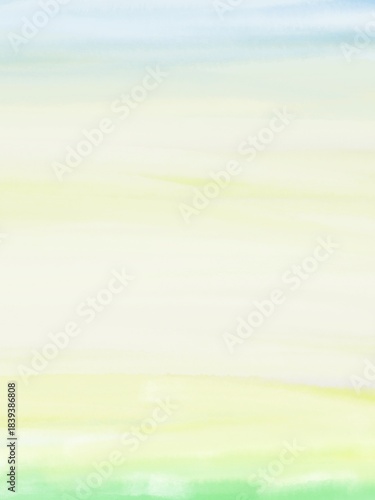 Spring drawing nature background. Light green gradient field illustration 