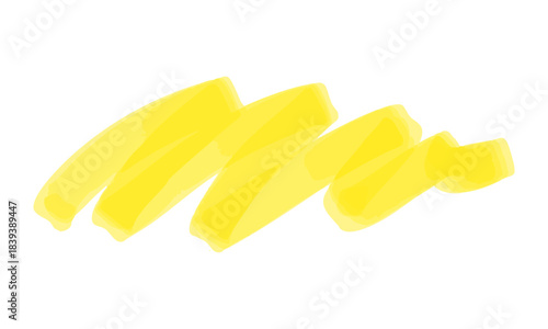 手描きマーカーのアンダーライン 黄色