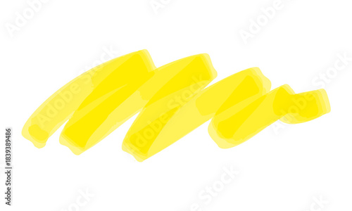 手描きマーカーのアンダーライン 黄色