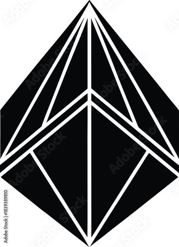 Black and white brutalist geometry with flat contrast