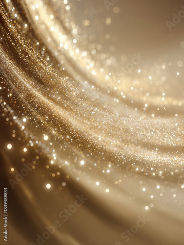 Shimmering golden background with sparkling particles