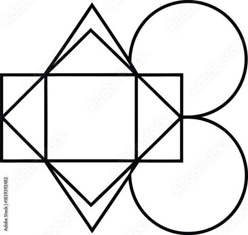 Geometric contrast between circles and rectangles