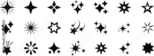  Star icons set . collection of star icons in vector, shining icons, shiny, sparkling . big set of star icon .