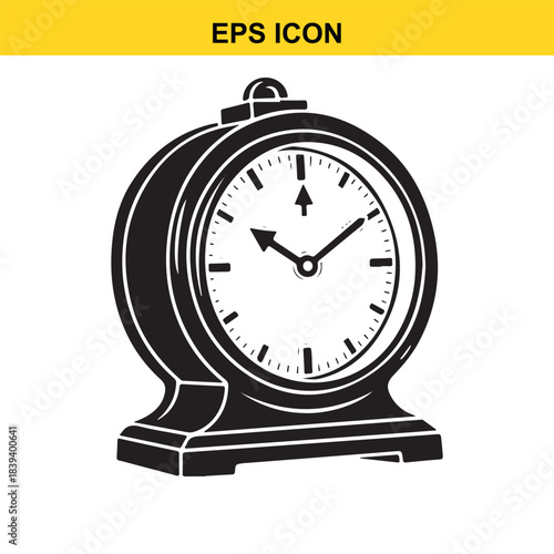 Vintage alarm clock icon symbolizing time, schedule, and punctuality