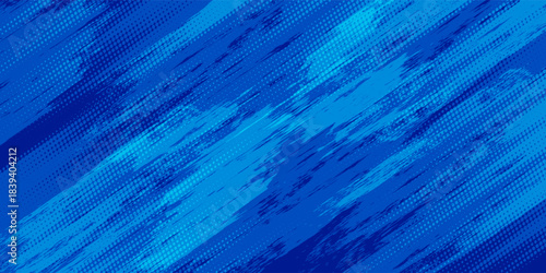 Blue color pattern gradient grunge texture background. Dots pop art comics sport style vector illustration Abstract background dark blue with modern corporate concept
