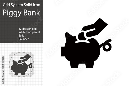 Piggy bank icon.Icons related to finance, banking, and savings