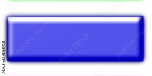 A glossy, vibrant blue rectangular button with rounded corners and a subtle reflective highlight, appearing three-dimensional.