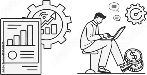 Business analytics and finance white