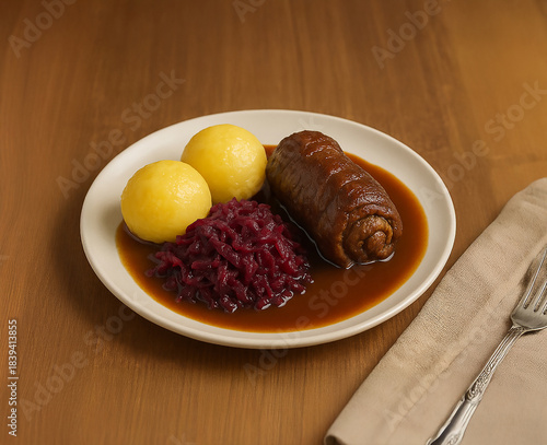 Rinderroulade mit Kartoffeln