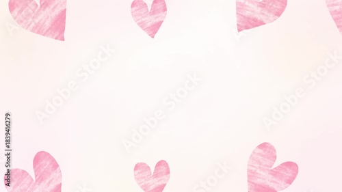 pink pastel background with hearts video