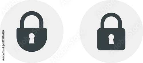 Two simple padlock icons representing security and protection