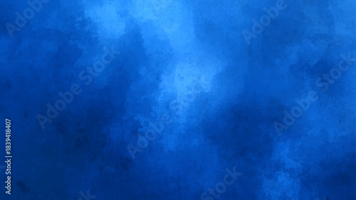 Fluid Electric Blue Clouds With Deep Navy Background. Atmospheric Smoky Texture. Abstract Digital Watercolor Gradient for Art & Design.