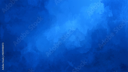 Deep Blue Watercolor Style: Dark Navy Abstract Background. Electric Blue Smoky Cloud Gradient. Atmospheric Texture for Art and Design.