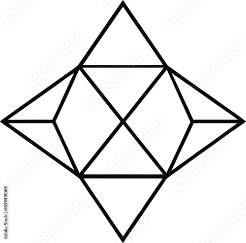 Modular shape arrangement in flat vector minimalism