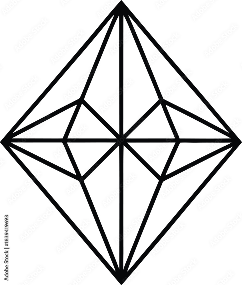 Fototapeta premium Geometric vector set with harsh structural minimalism