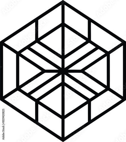 Minimalist vector pattern using hard edged blocks