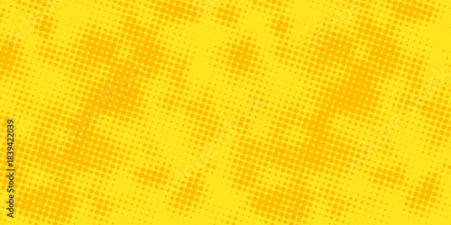 Perfect Retro comic yellow background raster gradient halftone  stock vector texture